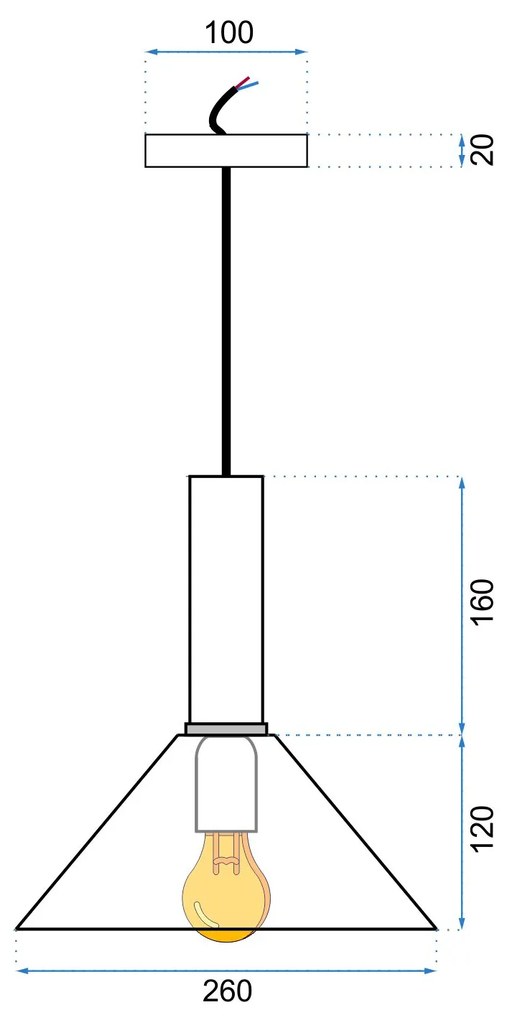 Единичен висящ пендел OSTI D Сoral APP137-1CP