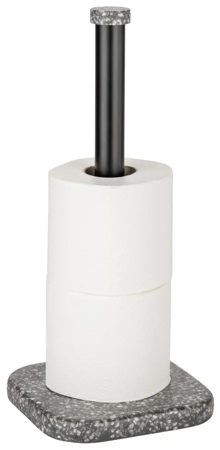 Сива поставка за тоалетна хартия от полиресин Tom Tailor T-Terrazzo – Wenko