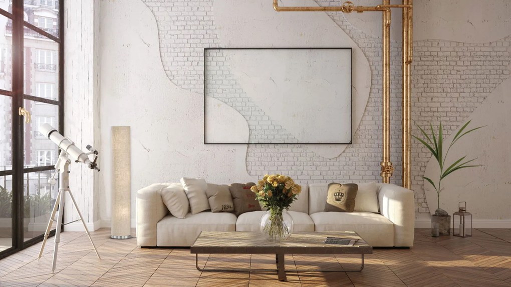 Подова лампа F&H Thor-височина: 110 См.-бежов отворя