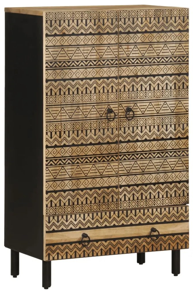 4018658 vidaXL Висок шкаф 60x33,5x100 см грубо мангово дърво масив