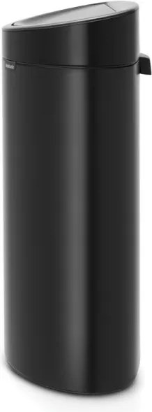 Кош за боклук Brabantia Touch Bin New 649733, 40 л, Безшумно и плавно затваряне, Плосък гръб, Черен