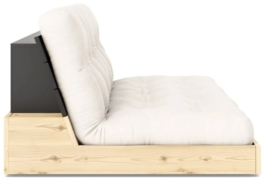 Кремав разтегателен диван 196 cm Base – Karup Design