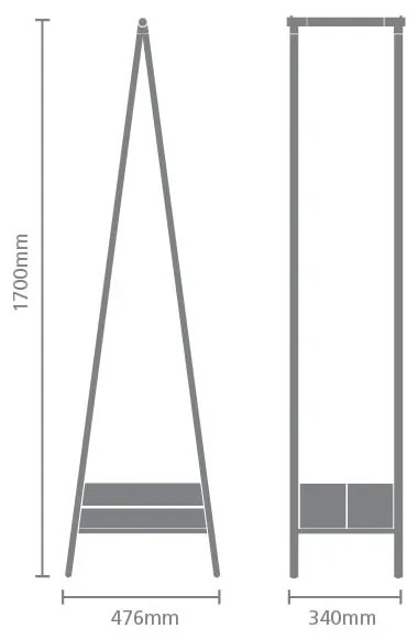 Бяла стоманена стойка за дрехи Linn – Brabantia