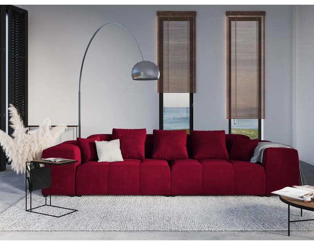 Червен кадифен диван 320 cm Rome Velvet - Cosmopolitan Design