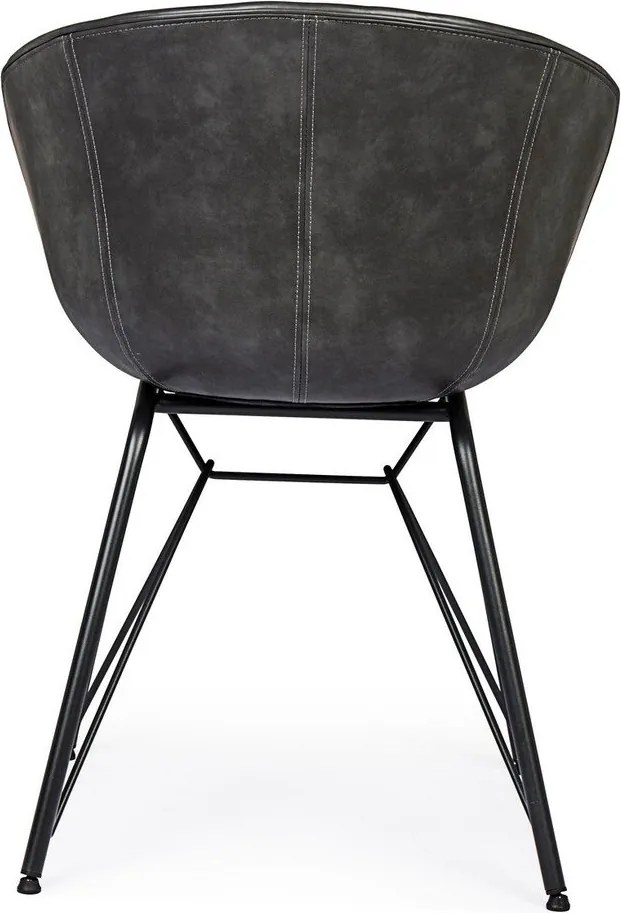 Тъмносив тапициран трапезен стол Warhol – Bizzotto