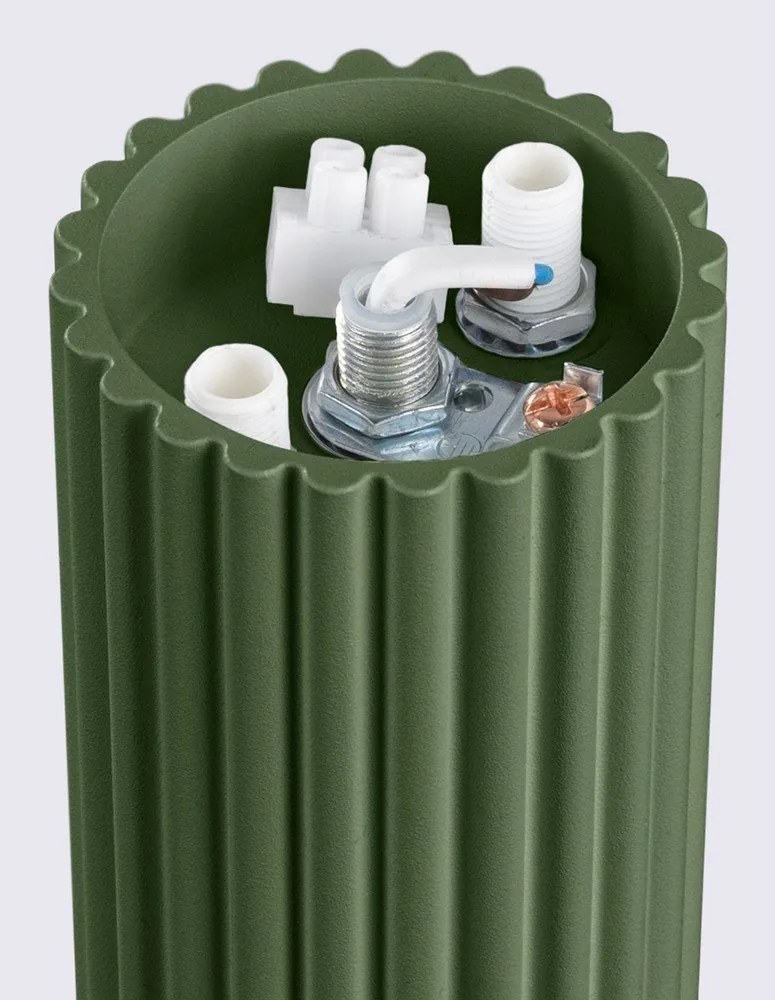 Зелено осветително тяло за таван със стъклен абажур ø 12 cm Orbital – Sollux