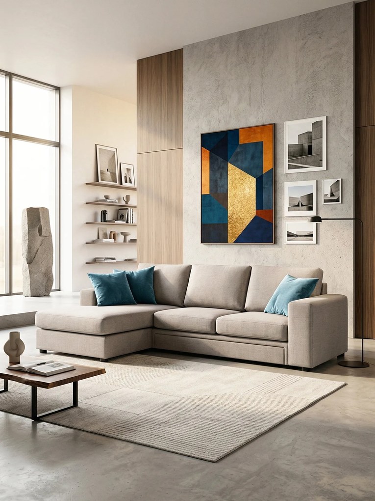 Ъглов диван Lina plus-Mpez Anoixto-265 x 170 cm-Right