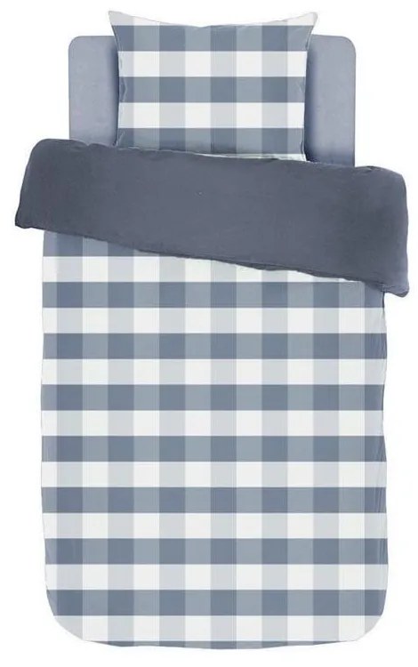 Синьо памучно спално бельо за единично легло 140x200 cm Emma - Tiseco Home Studio