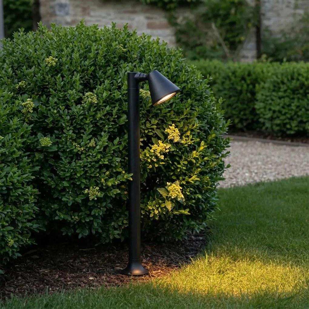 Модерен външен стълб черен 60 см IP44 Регулируем - Ciara