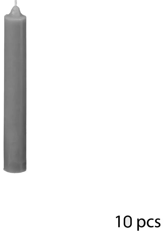 Комплект свещи без аромат atmosphera Hugo, 16 cm, 10 бр - Слонова кост