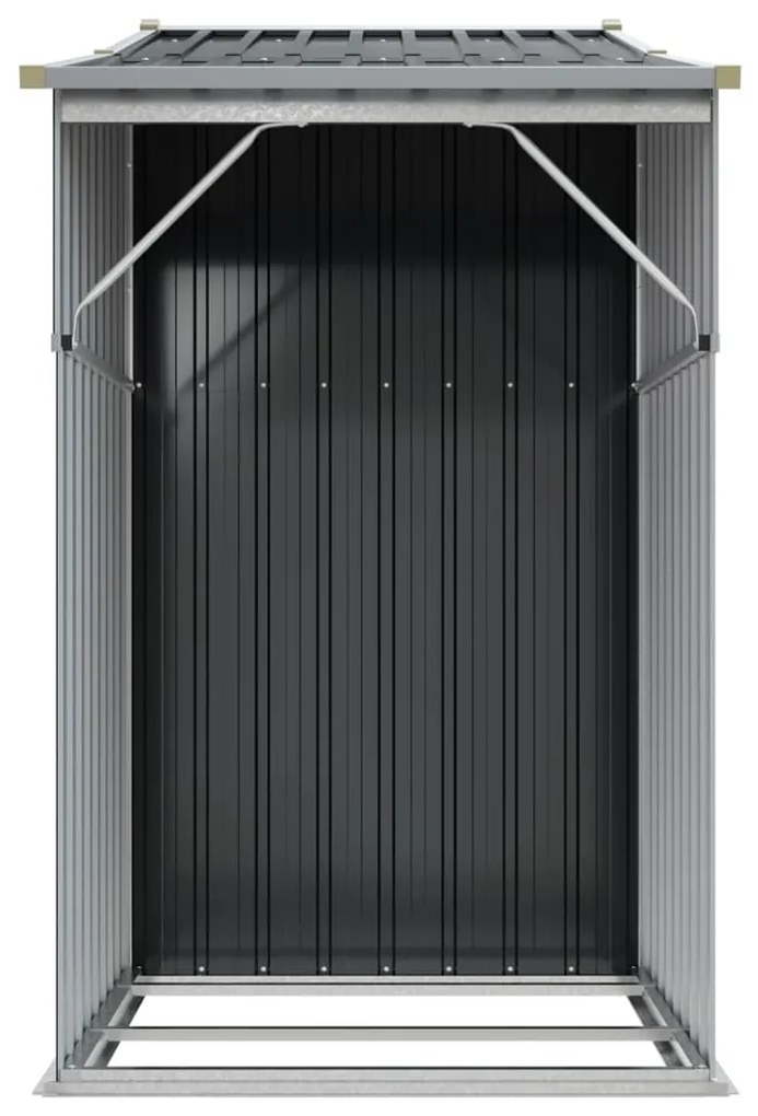 Градинска барака антрацит 277x93x179 см поцинкована стомана