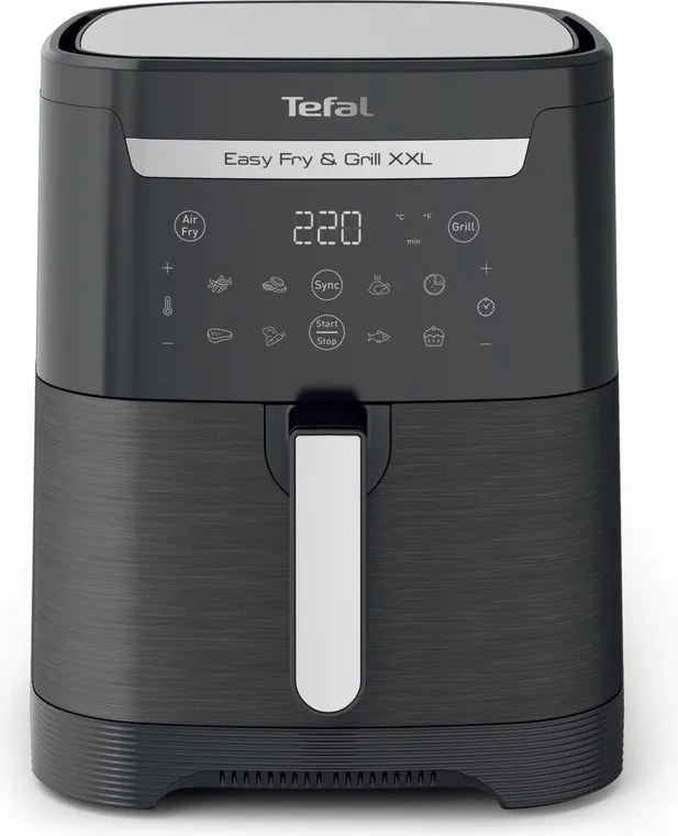 Черен фритюрник с горещ въздух Easy Fry &amp; Grill XXL EY801815 – Tefal