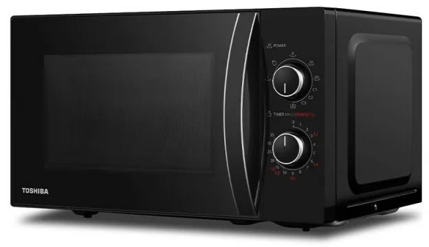 Разопакован: Микровълнова фурна Toshiba MW2-MG20PBK, 800W, 20L, Размразяване, Таймер, Грил, 5 Степени, Черен