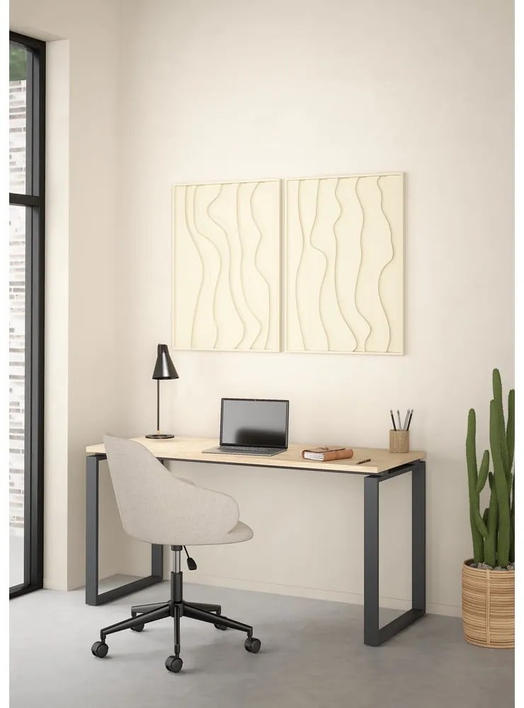 Работна маса с дъбов плот 60x150 cm Sign - Tvilum