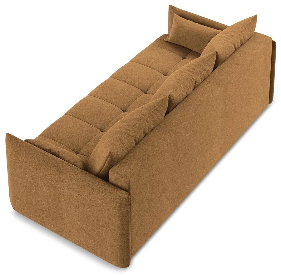 Теракотен разтегателен диван с място за съхранение 225 cm Moku – Makamii