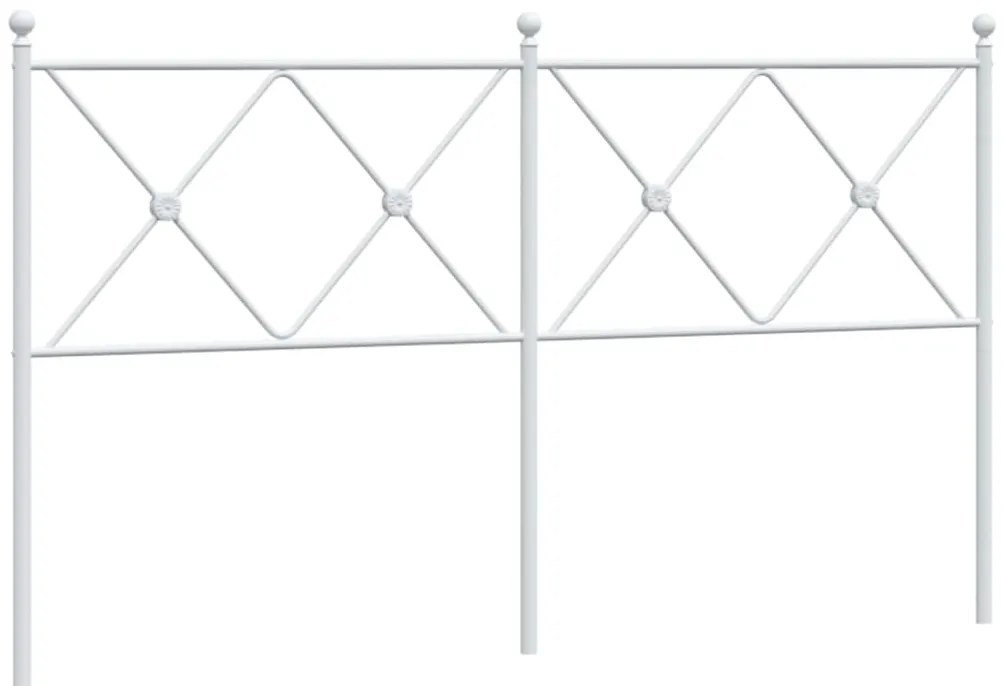 376585 vidaXL Метална резервна табла за легло, бяла, 150 см