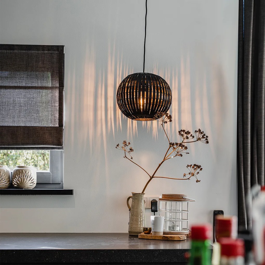 Модерен висящ аплик черен 30 см - Zoë