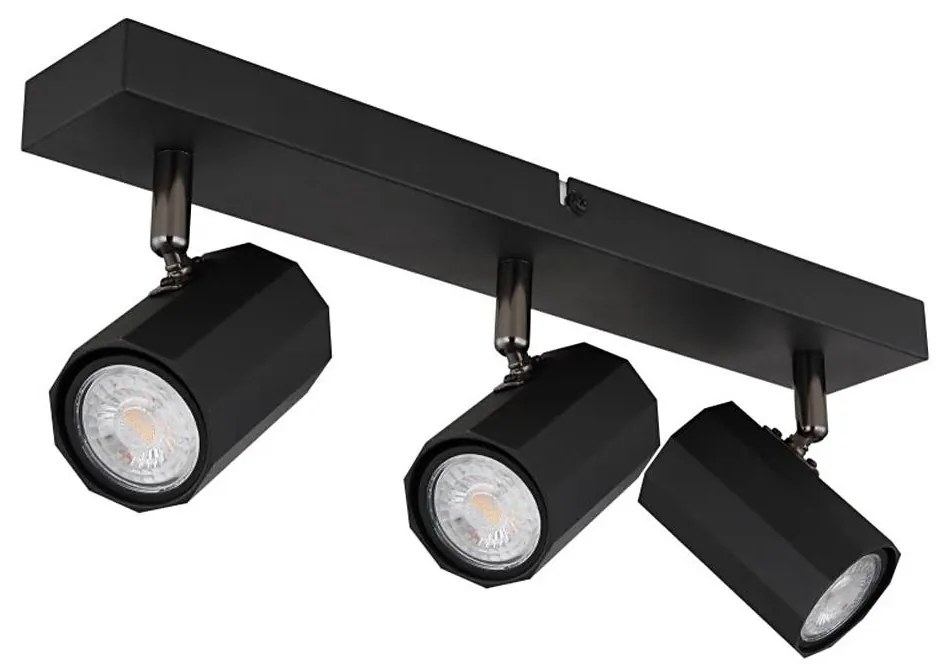 Globo 57918-3B - Спот JAMES 3xGU10/25W/230V черен