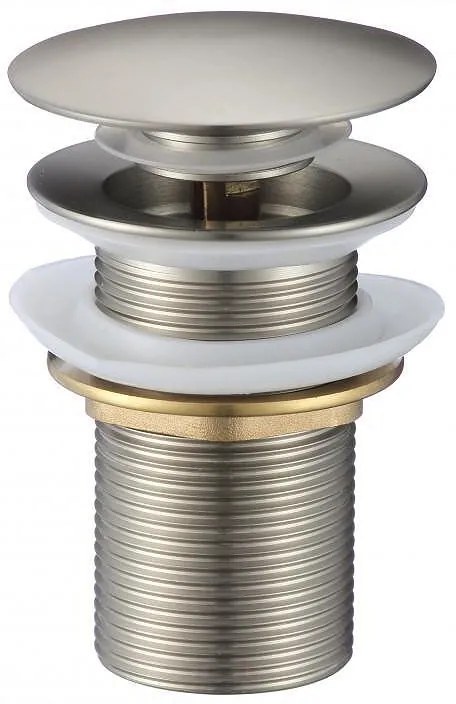 Клик сифон за мивка IC S A43N, Inter Ceramic, без преливник, месинг, никел, 6.5х9х4см