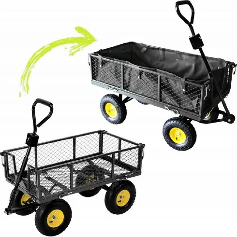 Практична градинска количка 2в1 в черно