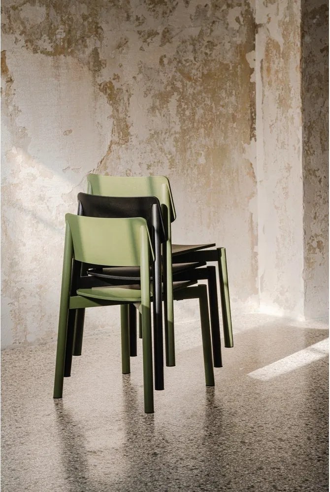 Зелен трапезен стол за подреждане Wem – noo.ma