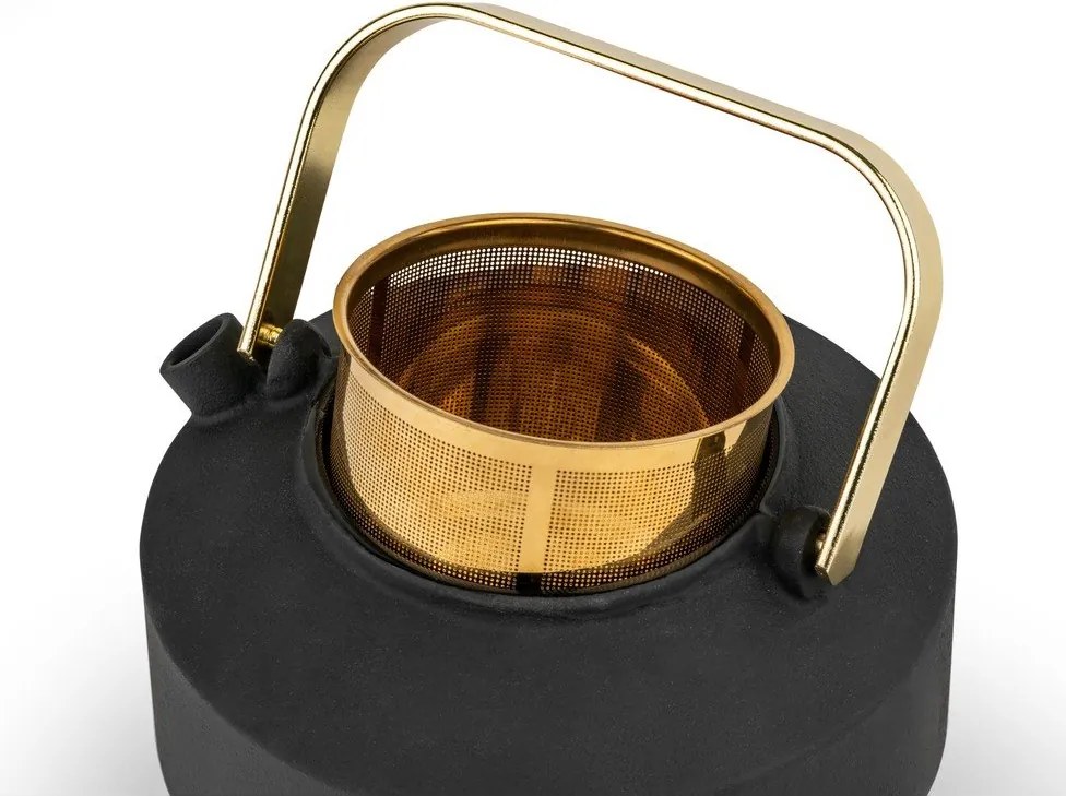 Черен чугунен чайник с цедка 1 l Shangdong – Bredemeijer