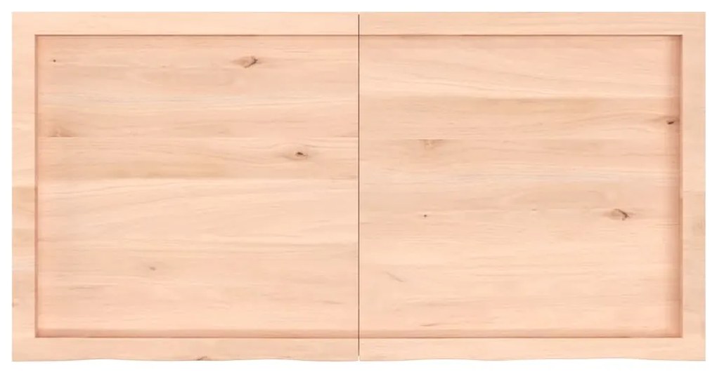 3156313 vidaXL Плот за маса, 120x60x(2-6) см, необработен масивен дъб