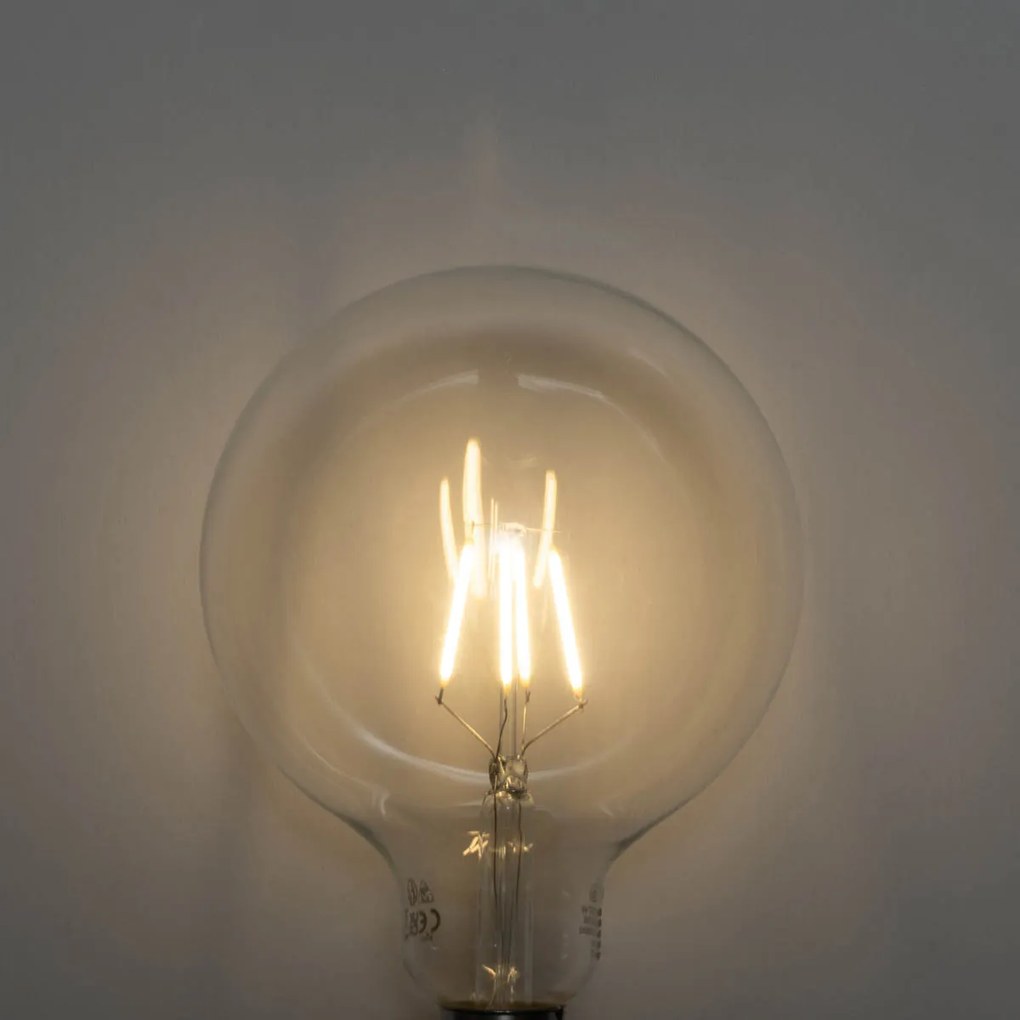 Комплект от 5 E27 3-степенни димируеми LED крушки с нажежаема спирала G125 4W 450 lm 2700K