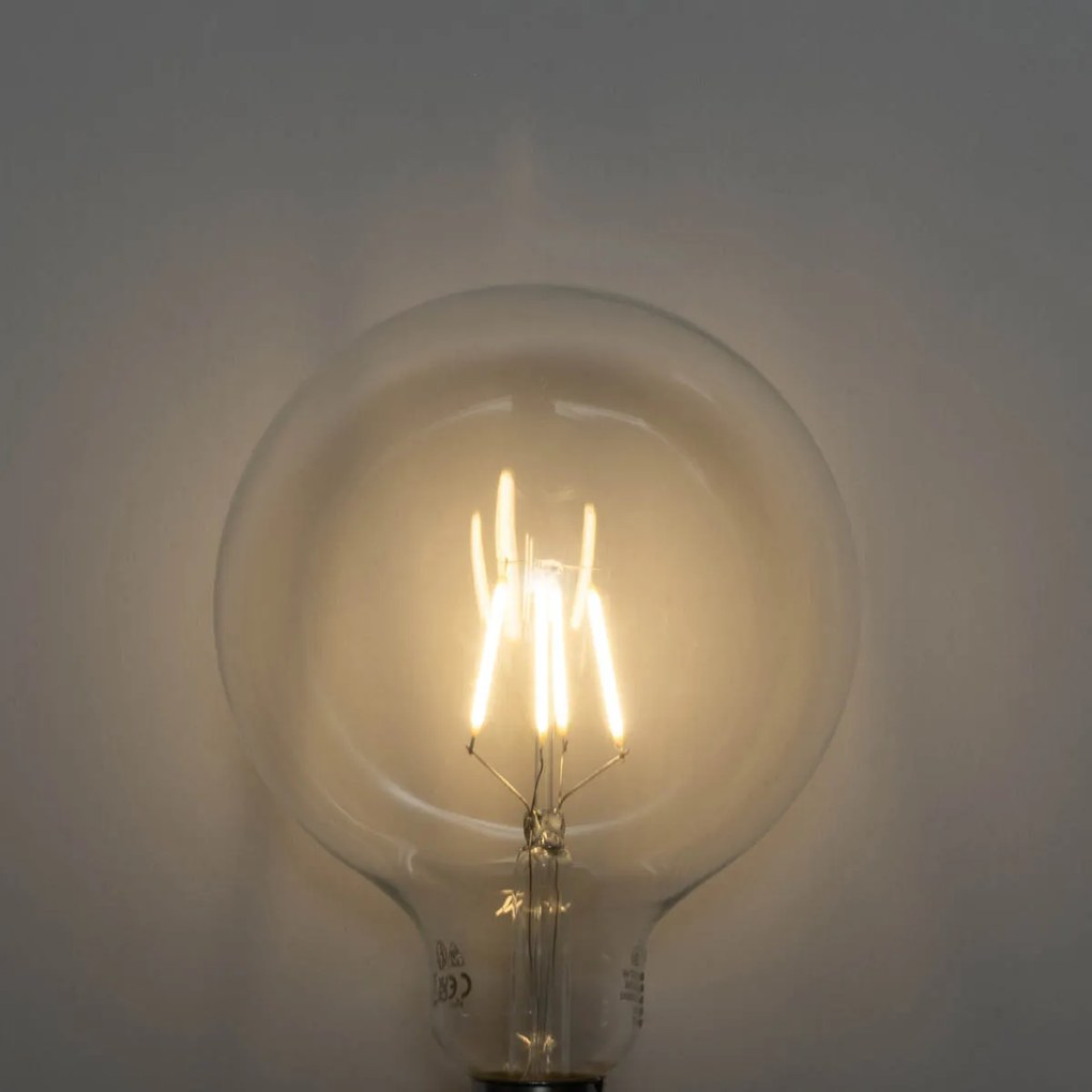 Комплект от 5 E27 3-степенно димируеми LED крушки със спираловидна нишка G125 4W 450 lm 2700K