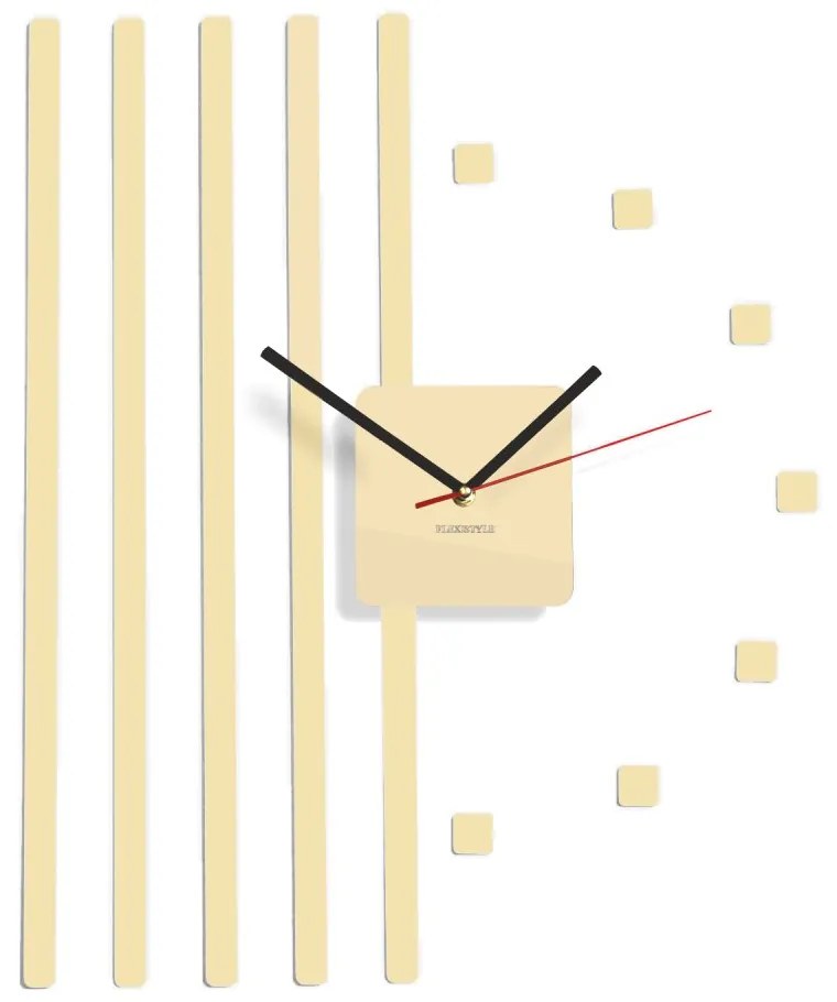 Самозалепващ стенен часовник с ивици лилаво