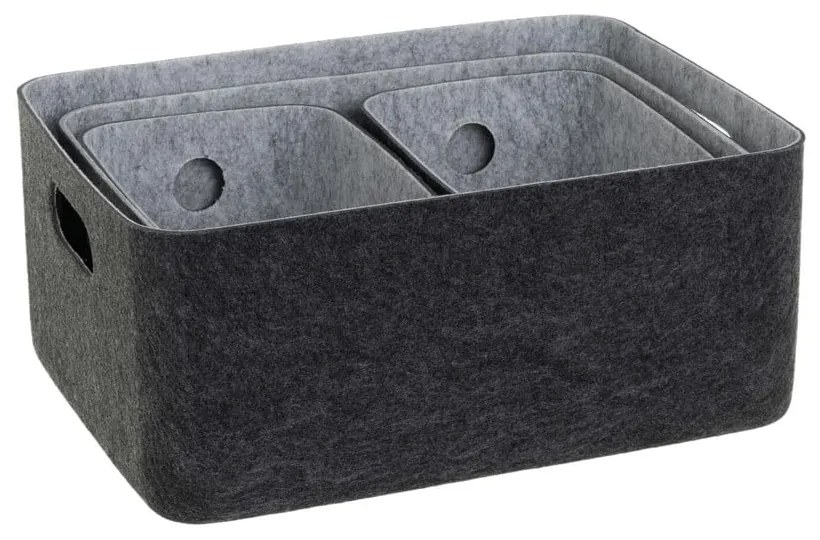 Текстилни кошници в комплект от 4 бр. 36x27x16 cm – Casa Selección