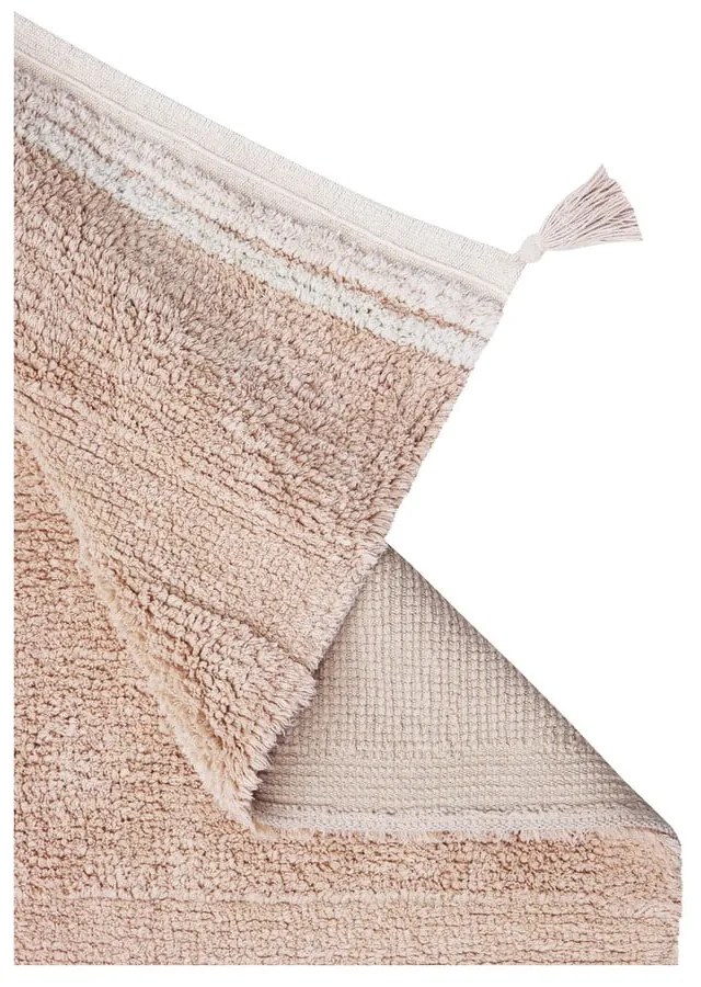 Светлорозов ръчно изработен памучен килим подходящ за пране 140x200 cm Bloom Rose – Lorena Canals