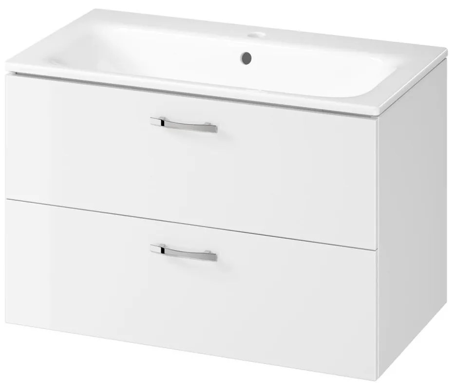 Cersanit S801-538 - Окачен шкаф за баня с мивка NIKO 80x45 см, бял