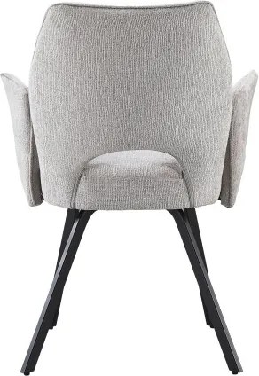 ТУЛИП Тъмно бежово (тъкан UF980-03) - МОДЕРЕН ТАПИЦИРАН СТОЛ С ПОДЛАКЪТНИЦИ ЗА ДНЕВНА/ТРАПЕЗАРИЯ/ОФИС ЛОФТ