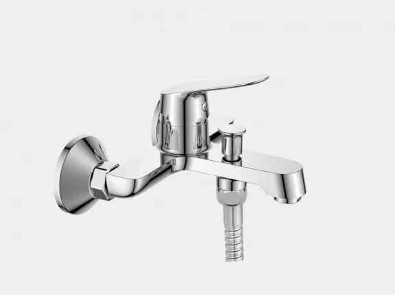 Стенен смесител за вана и душ LINNI ICF 6452152/ БЕЗ А-РИ, месинг, хром, 8.9x17.6см