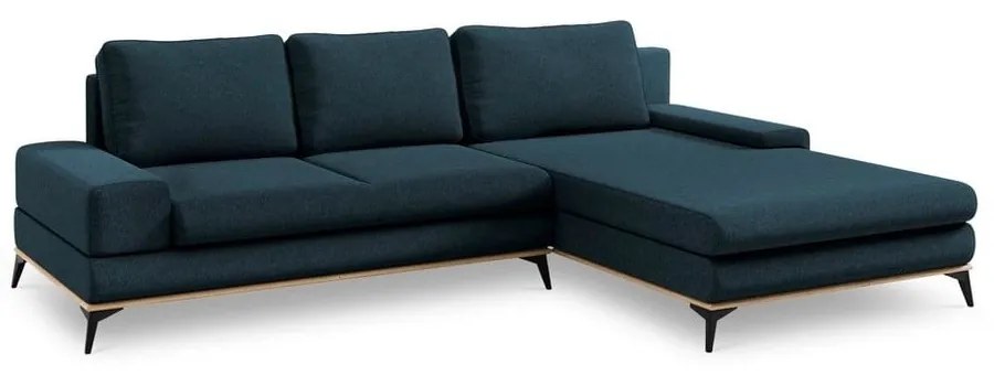Петролно син ъглов разтегателен диван , десен ъгъл Planet - Windsor & Co Sofas