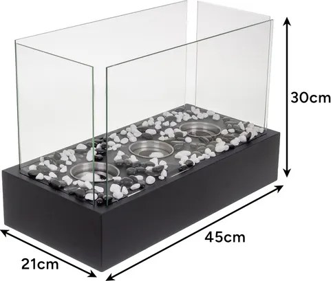 Настолна биокамина Kaminer 45x29x20.5 см – За дома и терасата
