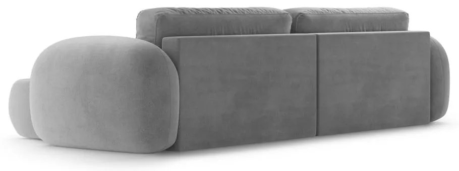 Тъмносив кадифен сгъваем/с място за съхранение ъглов диван Tonale – Cosmopolitan Design