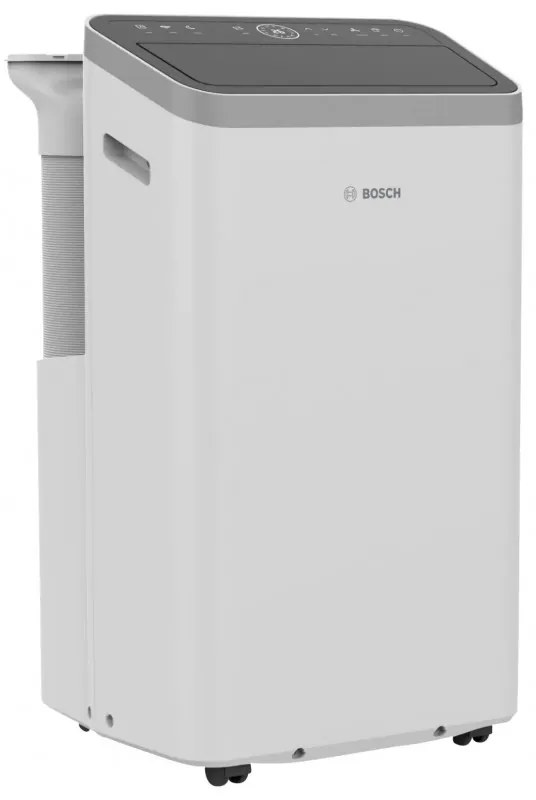 Мобилен климатик Bosch Cool 4000, 9000 BTU, 35 м2, А, Auto Swing, Таймер, LCD дисплей, Нощен режим, Бял/черен