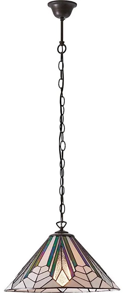 Endon 63937 - Полилей на верига Tiffany ASTORIA 1xE27/60W/230V Ø 40 см
