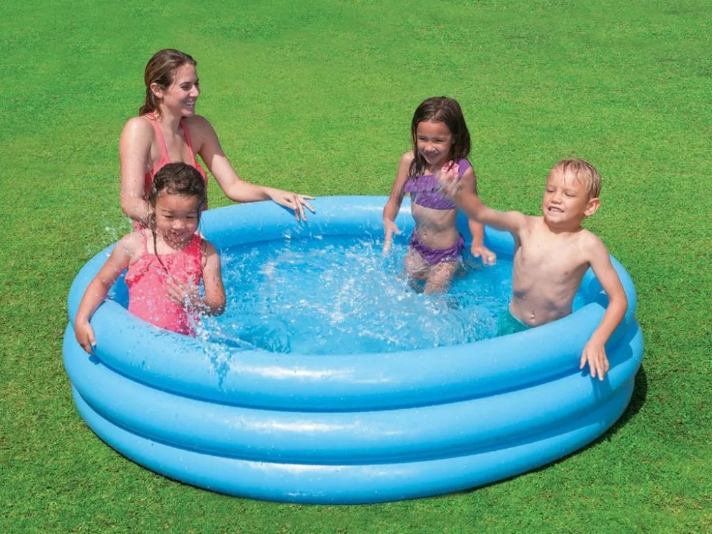 Детски надуваем басейн INTEX Crystal Blue, голям