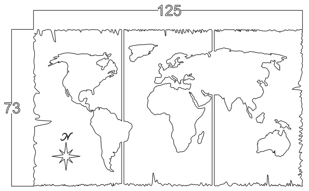 Декорация на стена World map