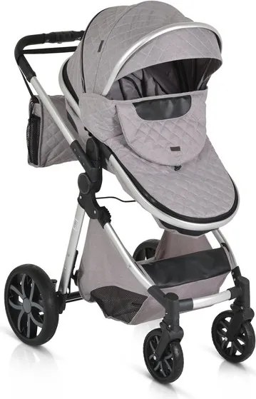 Комбинирана детска количка Alma MONI - светло сива