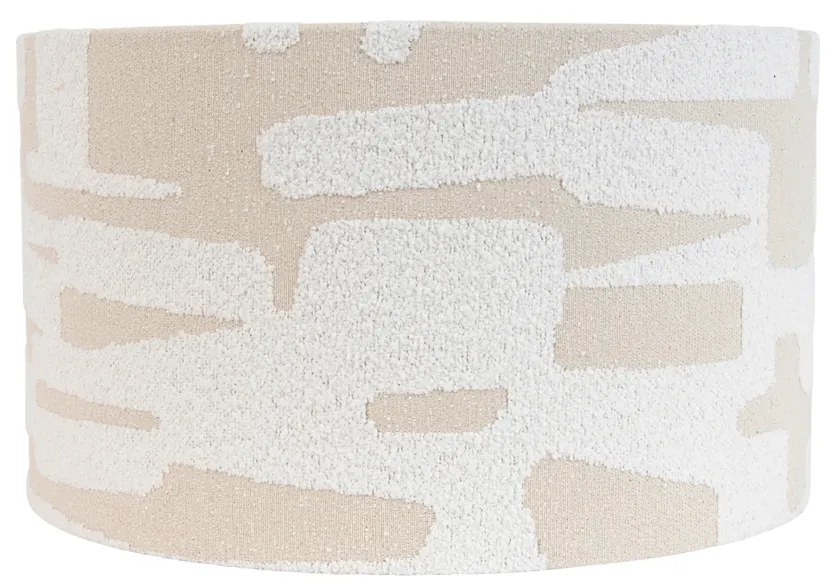Текстилен абажур бял с бежови райета 35/35/20