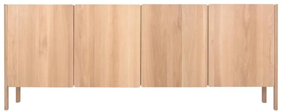 Скрин от масивен дъб в естествен цвят 220x85x42 cm Dvor – Gazzda