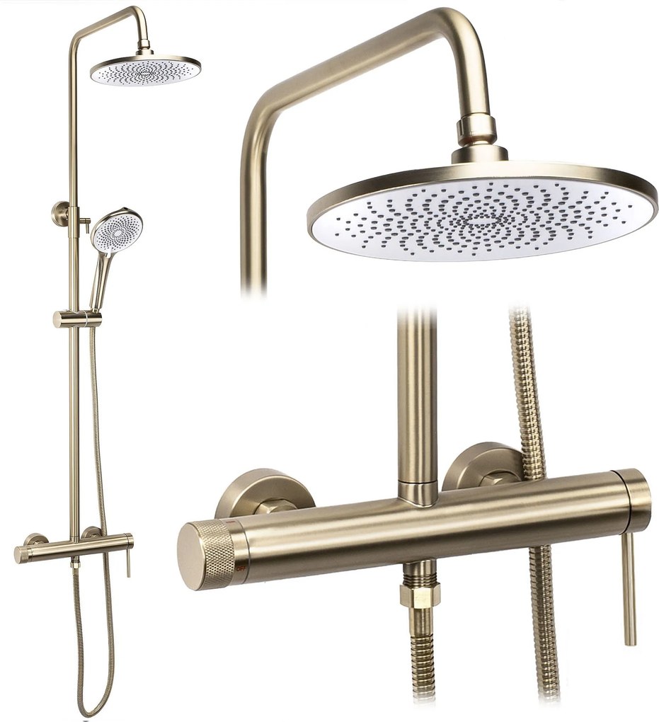 Комплект за душ Rea Foss Clif Brush Gold