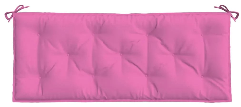 Възглавници за градински пейки 2 бр розови 120x50x7 см плат