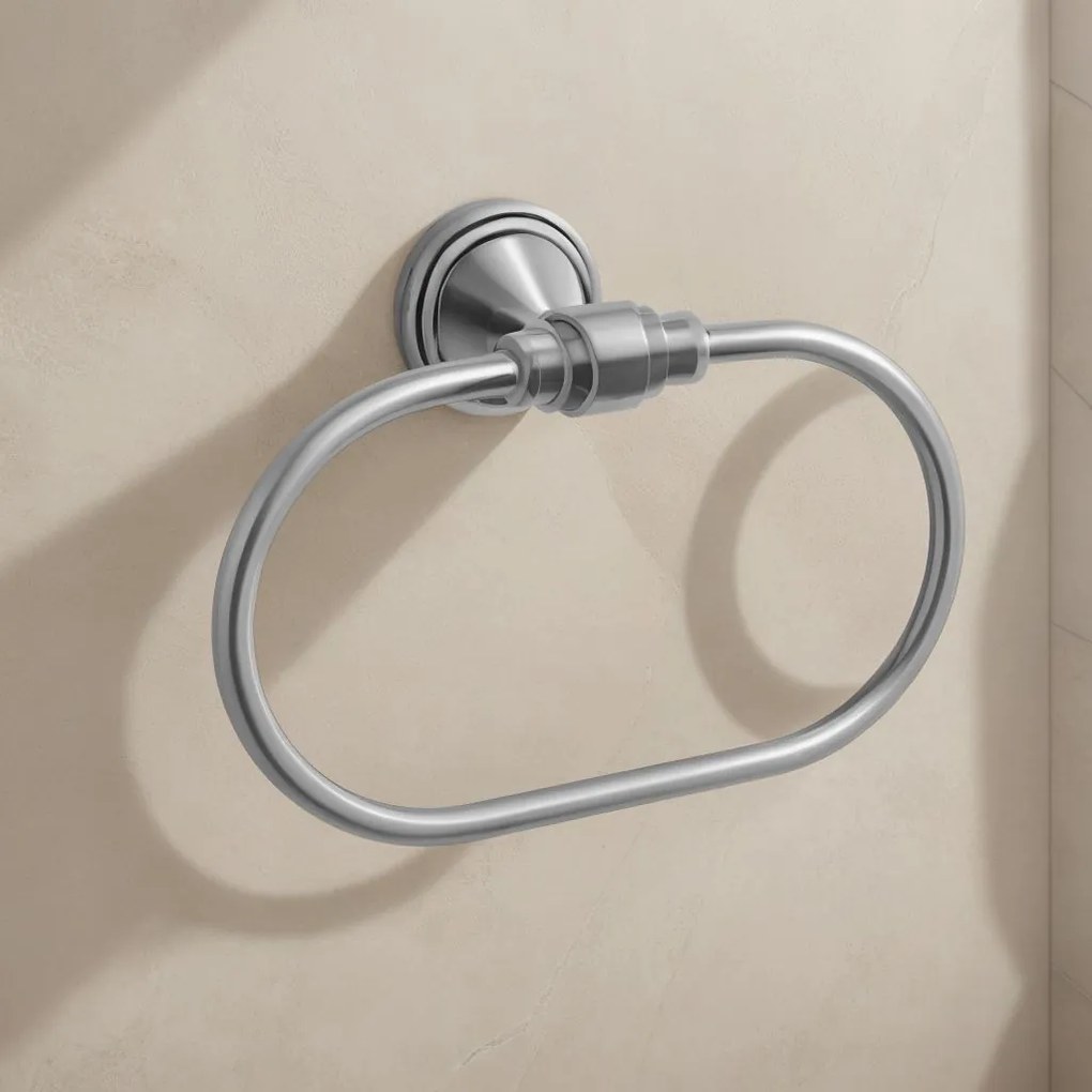 RING 16101 Aristo четкана никелова закачалка за баня