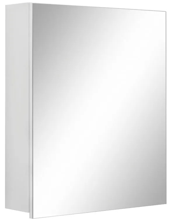 Бял стенен шкаф за баня с огледало , 60 x 70 cm Wisla - Støraa