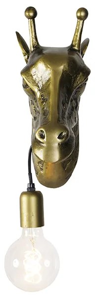 Винтидж стенна лампа месинг - Жираф